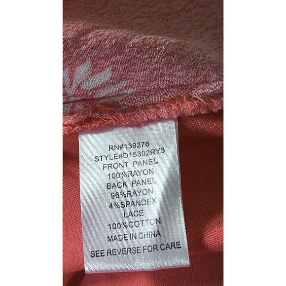 Brand New Daniel Rainn Women's Small Coral Floral Lace Embroidered Blouse Top - Picture 6 of 7